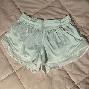 White Lululemon Hotty Hot shorts